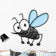 Funny Smiling Gray Mosquito Wall Decal