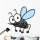 Funny Smiling Gray Mosquito Wall Decal
