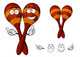 Mexican Wooden Maracas Cartoon Wall Stickers Wall Decal