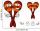 Mexican Wooden Maracas Cartoon Wall Stickers Wall Decal