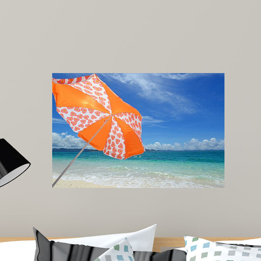 南国沖縄の美しい珊瑚の海と夏空 Wall Mural