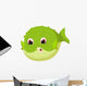 Cute Puffer Fish Cartoon Wall Decal