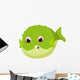 Cute Puffer Fish Cartoon Wall Decal