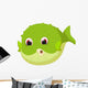 Cute Puffer Fish Cartoon Wall Decal