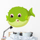 Cute Puffer Fish Cartoon Wall Decal