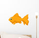 Cute Golden Fish Cartoon Wall Decal