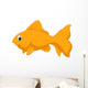 Cute Golden Fish Cartoon Wall Decal