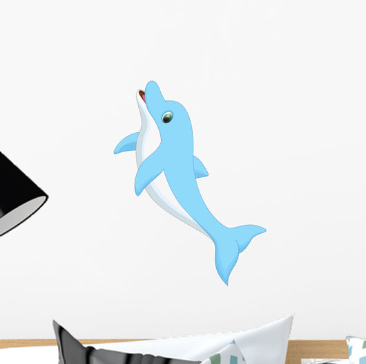 Cute Dolphin Cartoon Wall Decal