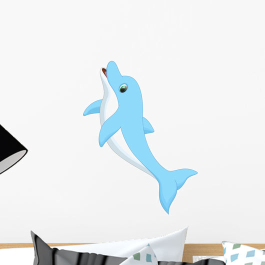 Cute Dolphin Cartoon Wall Decal