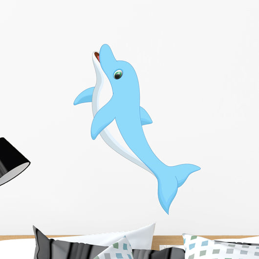 Cute Dolphin Cartoon Wall Decal