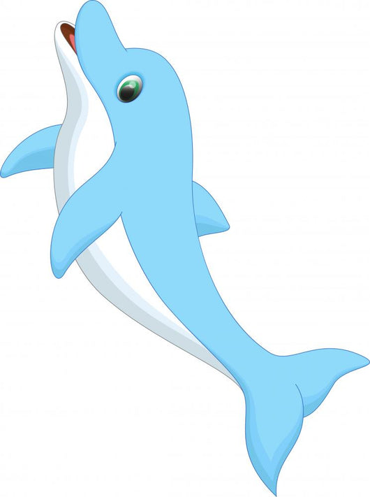 Cute Dolphin Cartoon Wall Decal