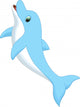 Cute Dolphin Cartoon Wall Decal