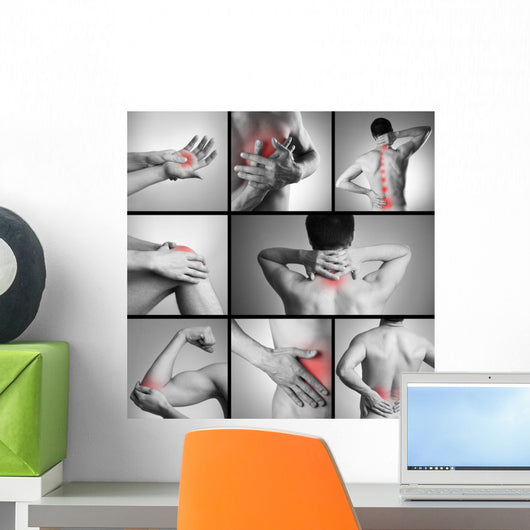 Pain Man's Body Wall Decal