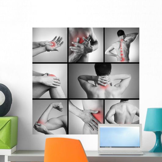 Pain Man's Body Wall Decal