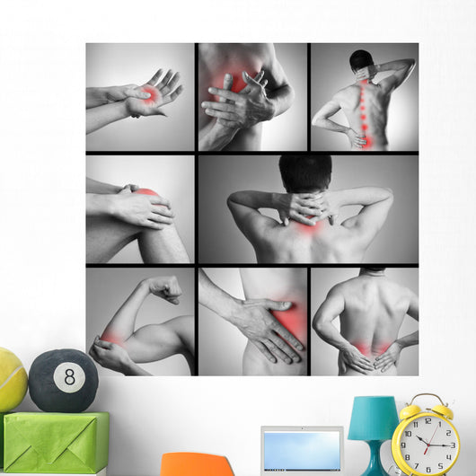 Pain Man's Body Wall Decal