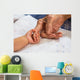 Hand Woman Touching Senior Wall Decal