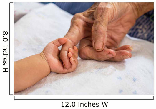 Hand Woman Touching Senior Wall Decal