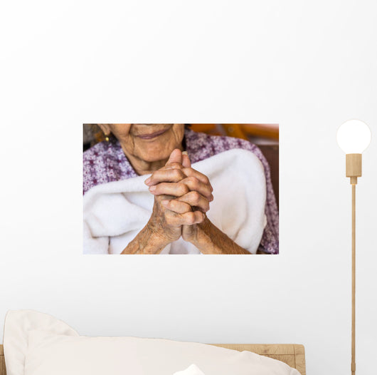 Hands Old Woman Wall Decal