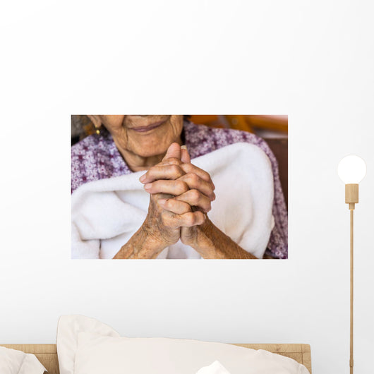 Hands Old Woman Wall Decal