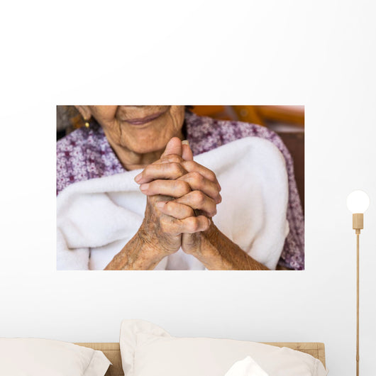 Hands Old Woman Wall Decal