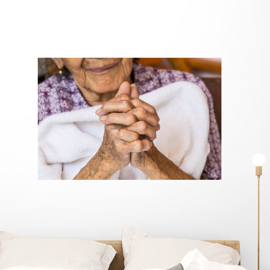 Hands Old Woman Wall Decal