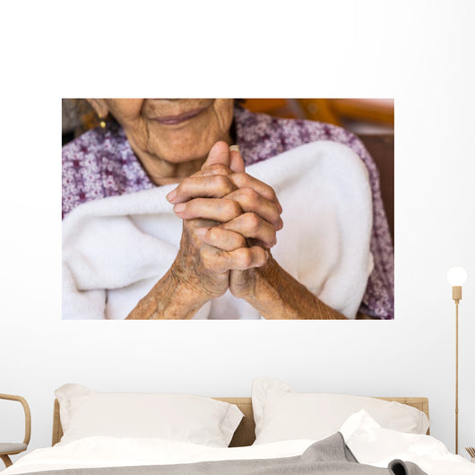 Hands Old Woman Wall Decal