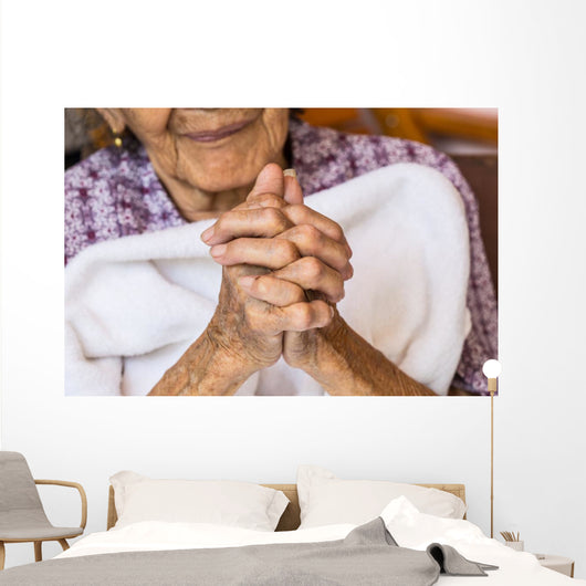 Hands Old Woman Wall Decal