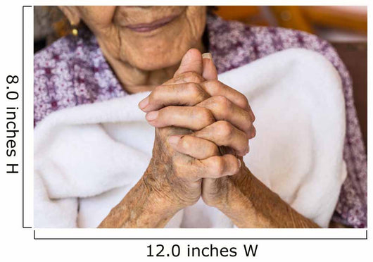 Hands Old Woman Wall Decal