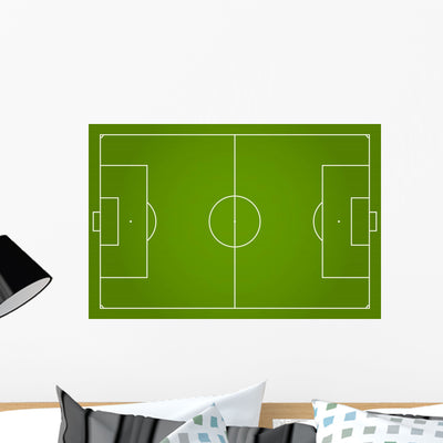 Soccer Field Vector Illustration Wall Decal shown on a wall