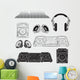DJ Music Elements Wall Stickers Wall Decal