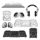 DJ Music Elements Wall Stickers Wall Decal