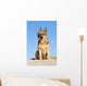 Sheep-dog Sitting Sand Beach Wall Decal