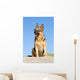 Sheep-dog Sitting Sand Beach Wall Decal