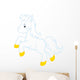 Little White Horse Running Wall Decal