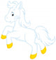 Little White Horse Running Wall Decal