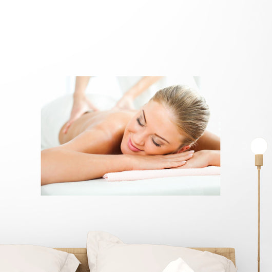 Young Woman Having Back Wall Decal Design 2