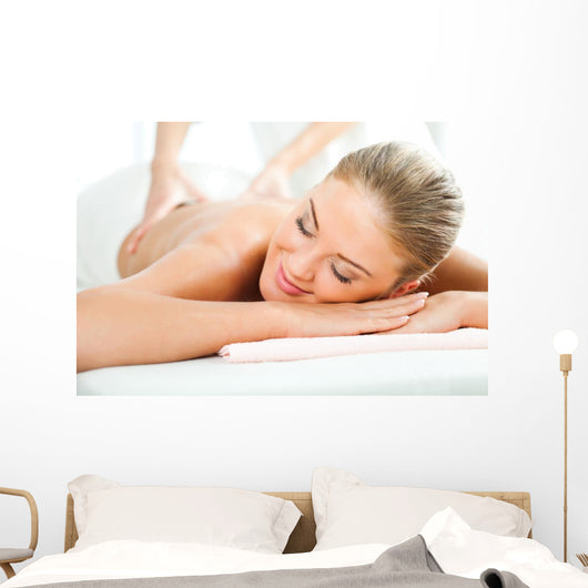 Young Woman Having Back Wall Decal Design 2