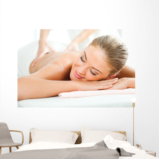 Young Woman Having Back Wall Decal Design 2