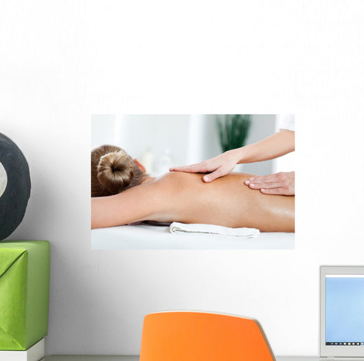 Young Woman Having Back Wall Decal Design 1