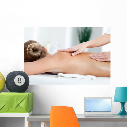 Young Woman Having Back Wall Decal Design 1