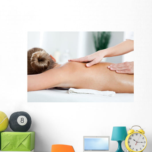 Young Woman Having Back Wall Decal Design 1
