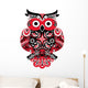Russian Polka Owl Wall Decal