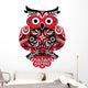 Russian Polka Owl Wall Decal