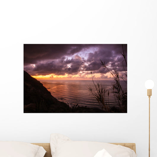 Graue Abendwolken Ber Dem Wall Decal