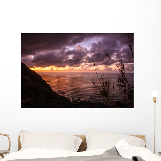 Graue Abendwolken Ber Dem Wall Decal