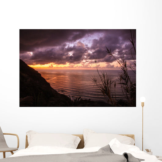 Graue Abendwolken Ber Dem Wall Decal