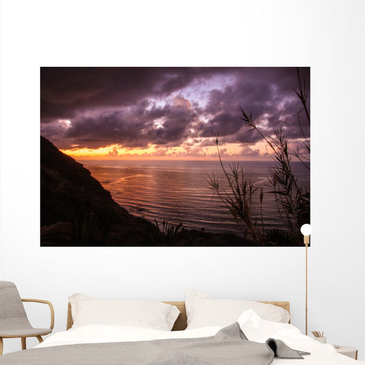 Graue Abendwolken Ber Dem Wall Decal