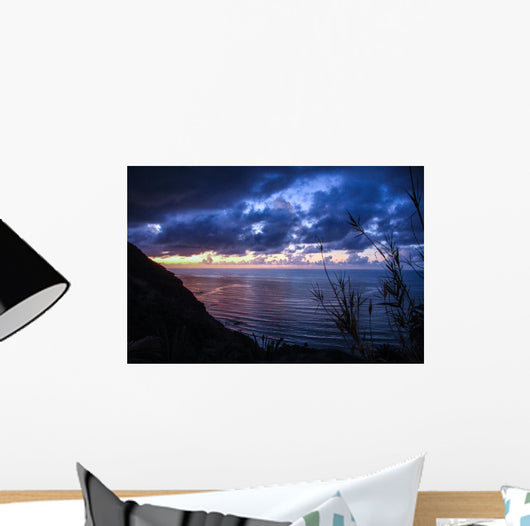 Blaue Abendwolken Ber Dem Wall Decal