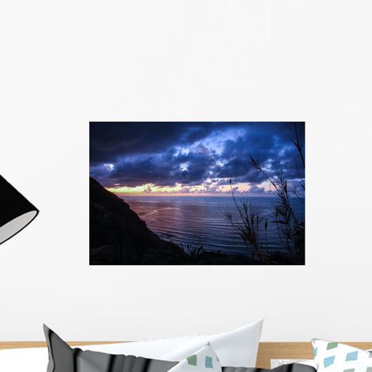 Blaue Abendwolken Ber Dem Wall Decal