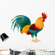 Painted Rooster White with Wall Decal